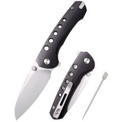 REMETTE RT-BEE 14C28N Blade Knife Outdoor Folding Pocket EDC Knives with Fruit Food Fork Toothpick RT-BEE-G