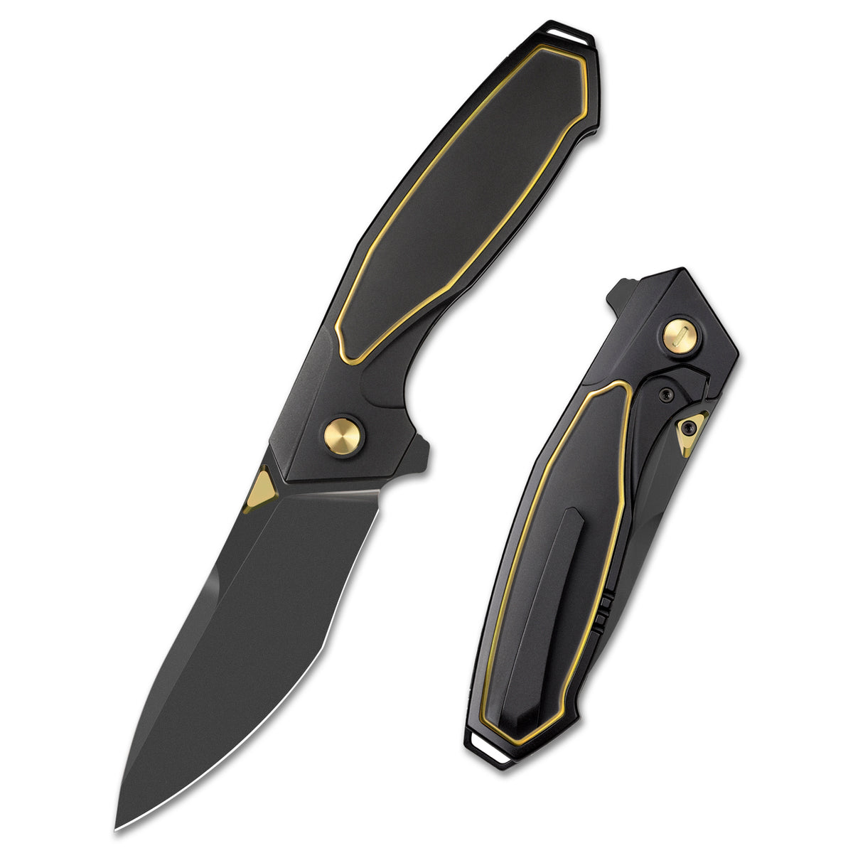 REMETTE RT-Kingfisher Folding Pocket Hard Film Coating M390 Blade Titanium Tactical EDC Knife RTKF1