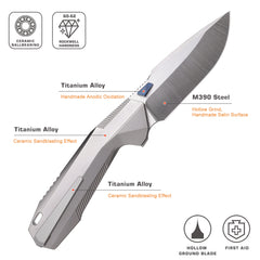 REMETTE RT-WK1 Disassembly Knife Titanium Handle M390 Blade WK1-E