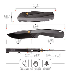 REMETTE RT-WK1 Disassembly Knife Titanium Handle M390 Blade WK1-B