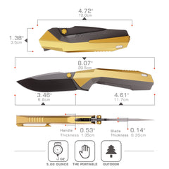 REMETTE RT-WK1 Disassembly Knife Titanium Handle M390 Blade WK1-C