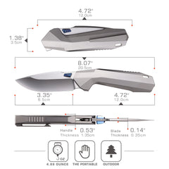 REMETTE RT-WK1 Disassembly Knife Titanium Handle M390 Blade WK1-D