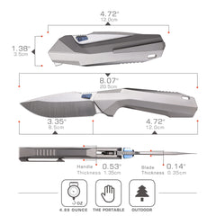 REMETTE RT-WK1 Disassembly Knife Titanium Handle M390 Blade WK1-E