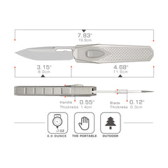 REMETTE Titanium Handle M390 Blade Gravity Knife