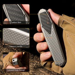 REMETTE Titanium Handle M390 Blade Gravity Knife