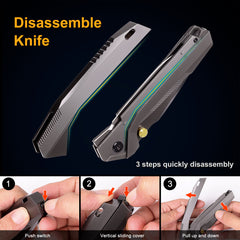 REMETTE RT-WK1 Disassembly Knife Titanium Handle M390 Blade WK1-B