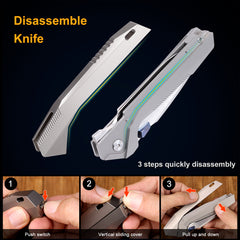 REMETTE RT-WK1 Disassembly Knife Titanium Handle M390 Blade WK1-D